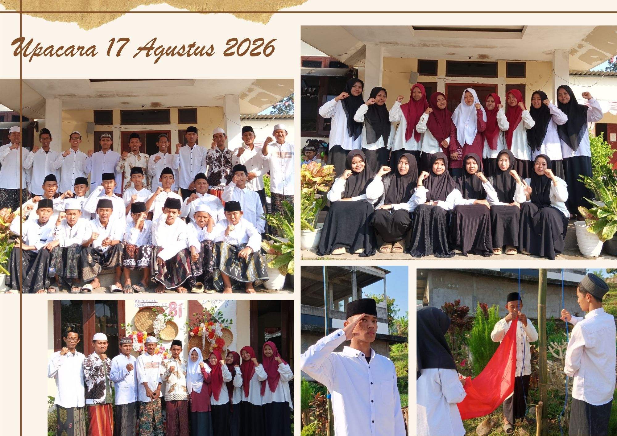 Peringatan HUT ke-81 RI, Pondok Pesantren Safinatul Huda (Safinda) Pacet Gelar Upacara Bendera dan Lomba 17-an